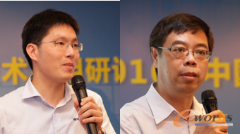 图7 演讲嘉宾 从左至右：安码中国首席运营官苏克东 创时能总经理兼首席专家周向阳