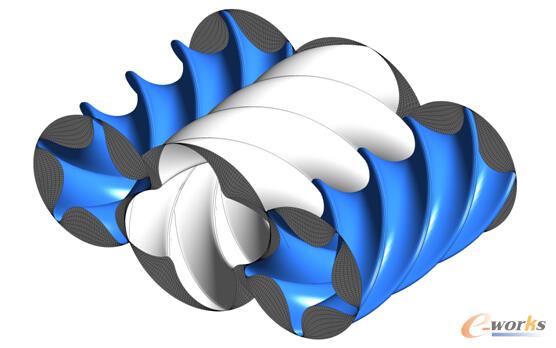 三螺杆转子网格