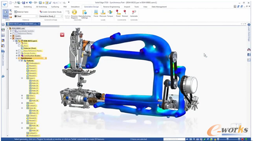 使用Solid Edge的创成式设计的BERNINA新型缝纫机