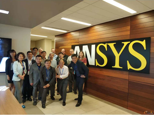 考察团在ANSYS公司合影