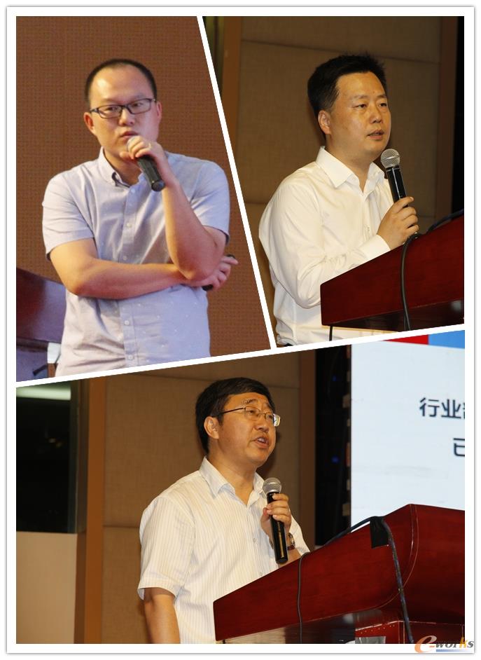 图4 从左至右：秦川机床工具集团股份公司技术研究院副院长陈长胜、中国西电集团中央研究院副院长陈荣伟、洛阳轴承研究所有限公司总工程师叶军