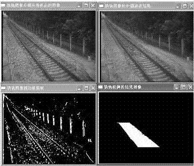铁轨图像仿真结果