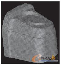 检具体型腔铣粗加工后模型