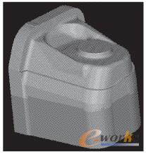 上部型面(半)精加工后模型
