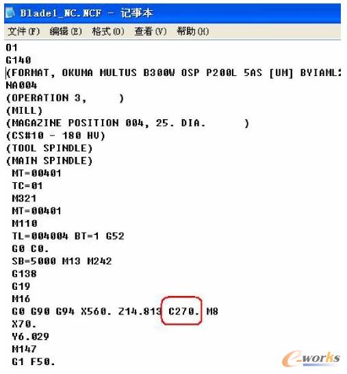 4 轴定位加工代码