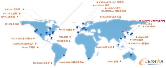 图3 网宿科技的全球加速点布局情况