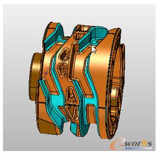 用三维CAD/CAM中望3D加工图示蓝色的加工区域