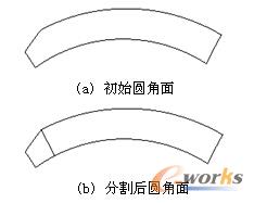 图3 圆角分割示意图