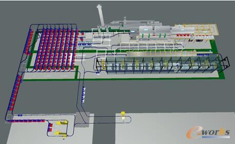 现代农业装备智能驾驶舱数字化工厂程控行车+积放链方案