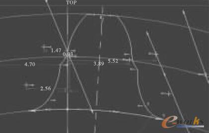 图3 双圆弧齿轮完整端面齿型轮廓