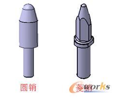 图4 定位销类建模示例