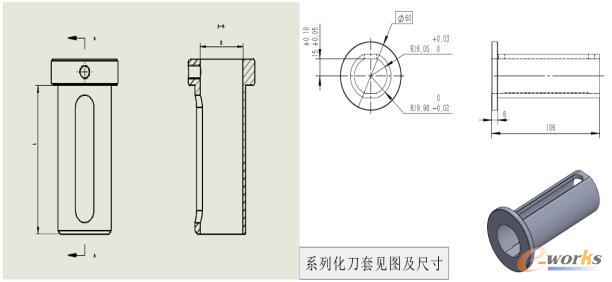 内孔刀套尺寸图示