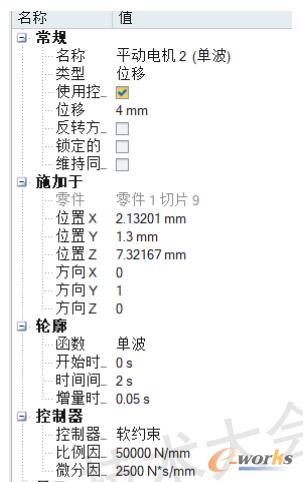 平动电机参数以及弹簧支撑图