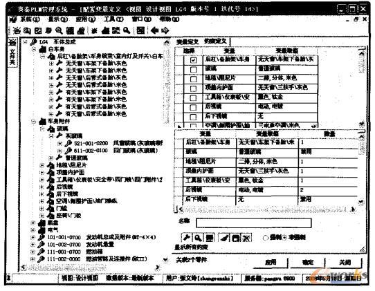 某汽车企业产品配置结构树