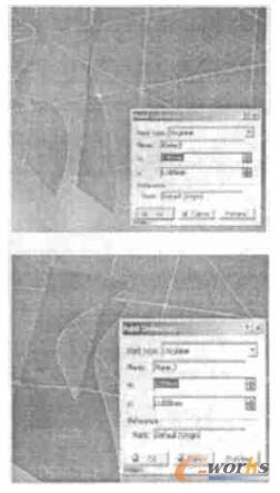 光顺水线时显示对横剖线的影响