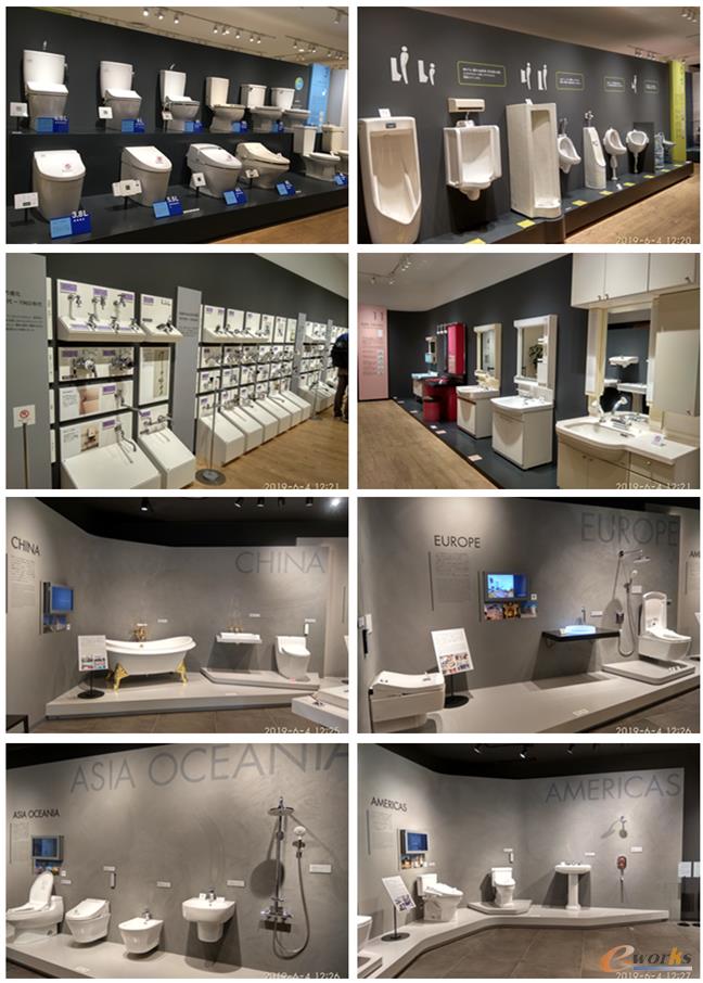 TOTO博物馆展示的卫浴产品