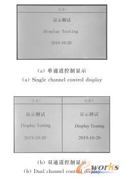 液晶屏控制显示测试结果