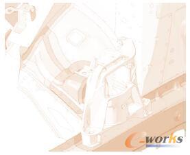 右悬置安装点结构示意图