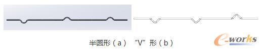 叶片加强筋形状及分布位置