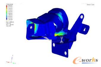 电动真空泵隔热罩热约束模态分析结果