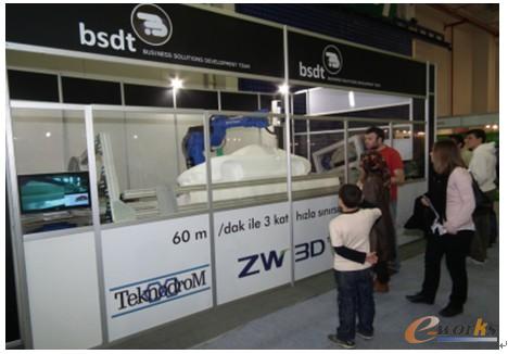 图为BSDT的中望3D展台