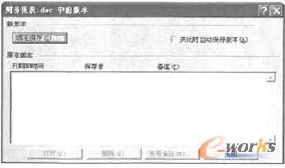 财务报表版本对话框