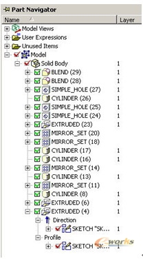 UGS征文:基于特征抑制的UG CAD模型自动简