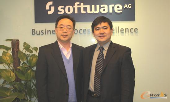 Software AG中国区总裁薛志勇先生与黄培博士的合影