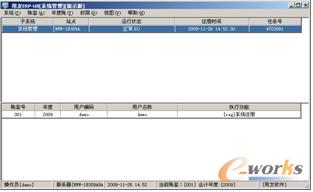 “用友ERP-U8［系统管理］”窗口