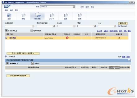 图6-12  项目方案汇总列表