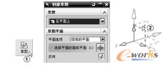 选择绘制草图平面