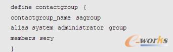 定义联系组配置文件contactgroups.cfg