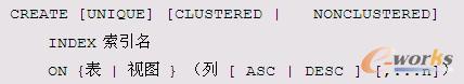 使用CREATE INDEX语句创建索引