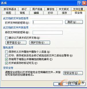 Word设置保护密码