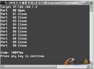 TCP连接扫描结果