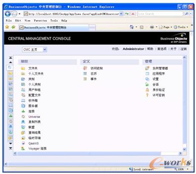 图19-14  Business Objects商务智能平台—CMC