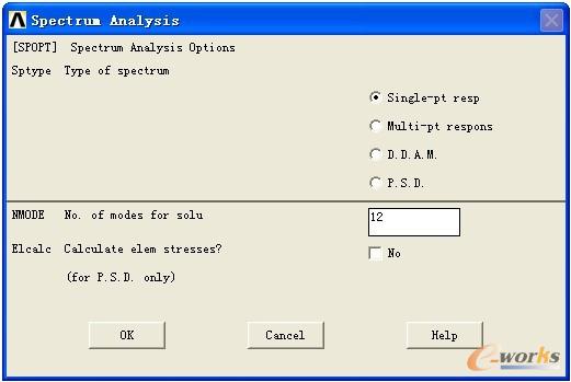 Spectrum Analysis对话框