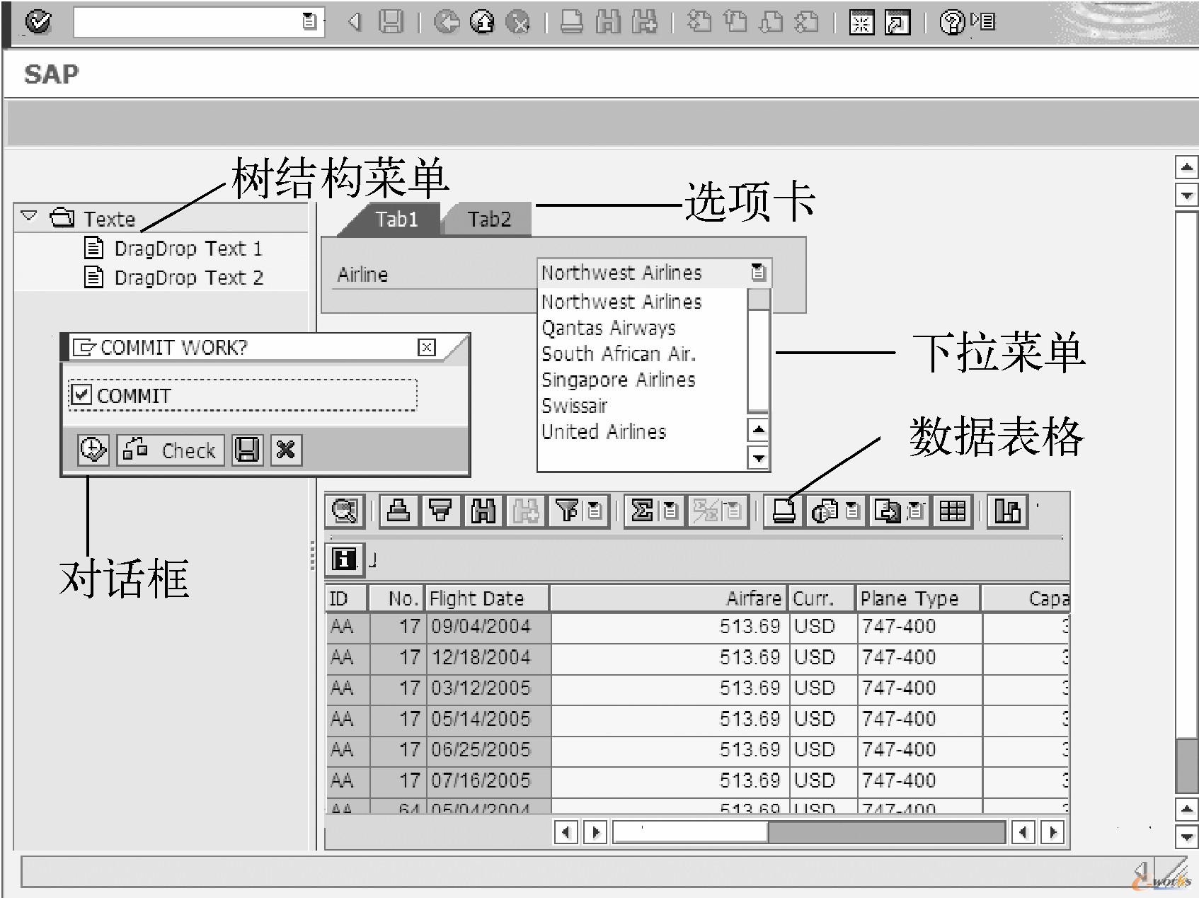 图2-7 SAP高级屏幕元素