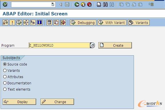 图2-17 ABAP Editor初始登录界面