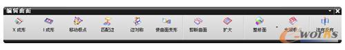 图1-16 “编辑曲面”工具栏