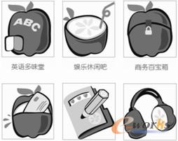 图7.63  部分图标设计示意