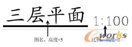 图名及比例的标注