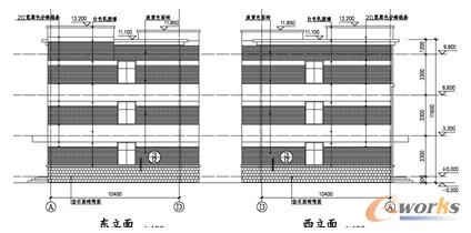 东、西立面图