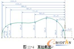 图11-4  草绘截面 