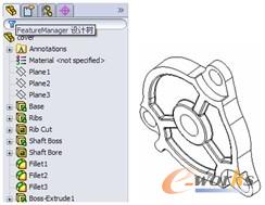 图1-8  用SolidWorks创建的零件