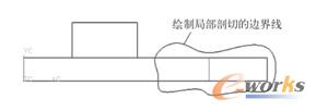 定义局部剖视边界