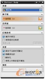 图2-3【Extract Body(抽取)】对话框