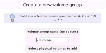 ▲  创建Volume Group