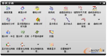  “形状分析”工具条