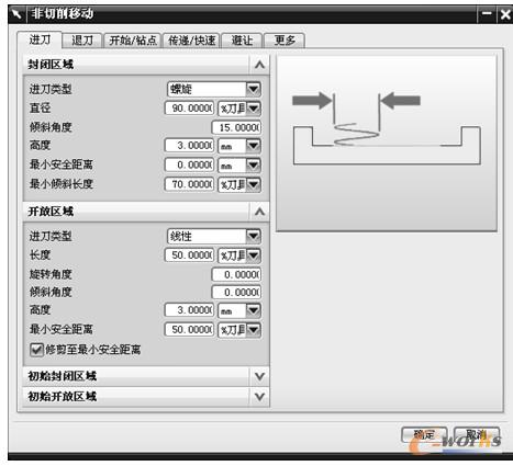 【非切削移动】对话框